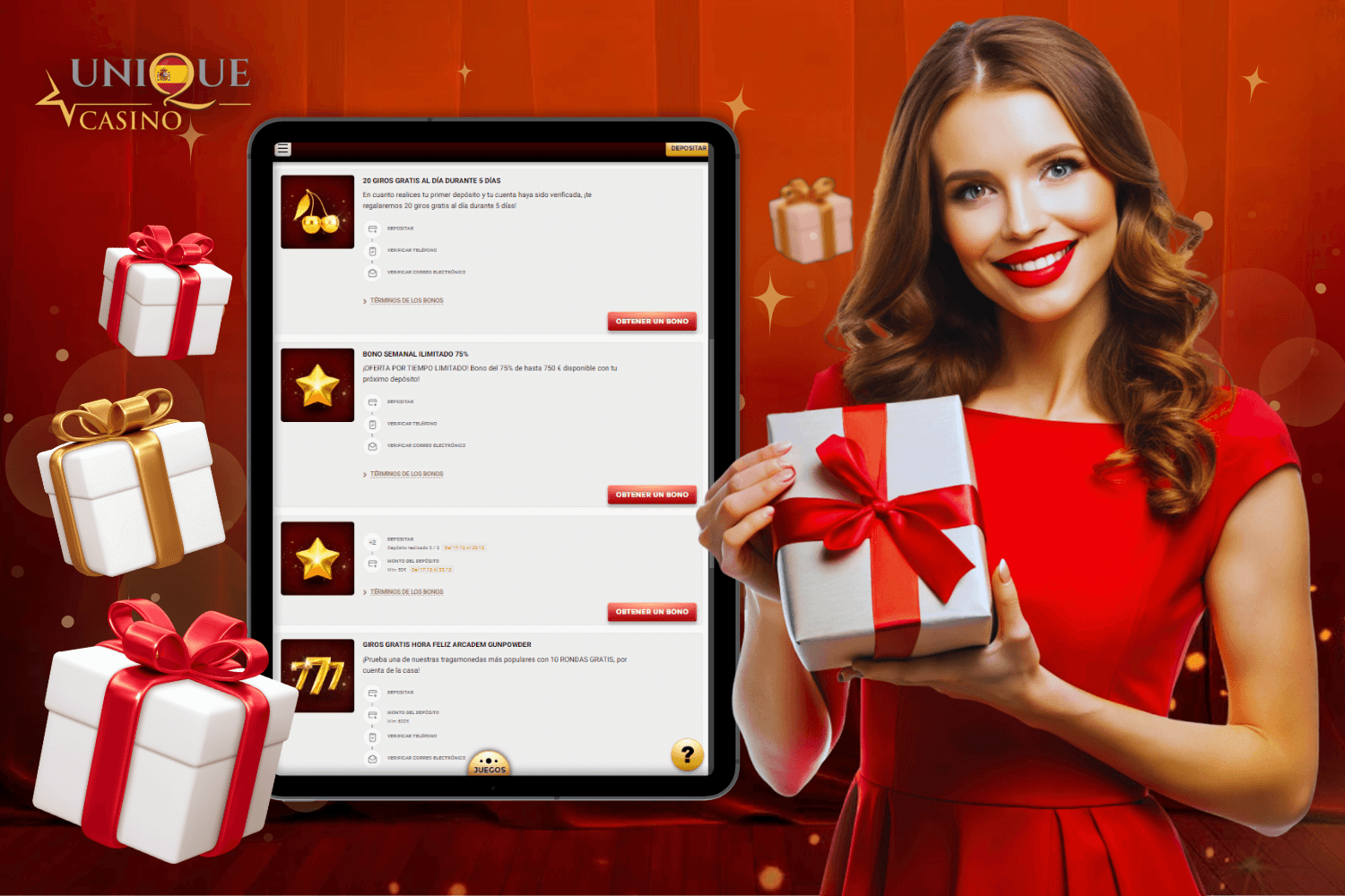 Promociones adicionales para usuarios de Unique Casino en España